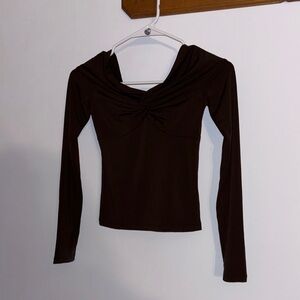 Ardene Chocolate Long Sleeve Top